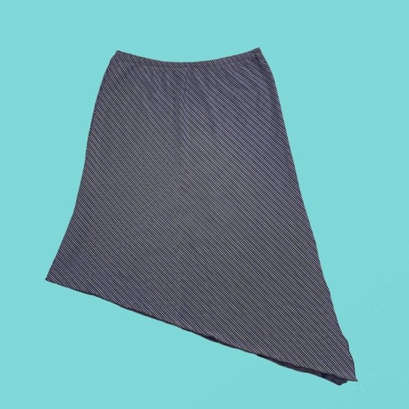 Dresses & Skirts - Vintage 90s Pinstripe Asymmetrical Skirt